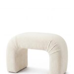 Bram Ivory Arch Pouf Ottoman