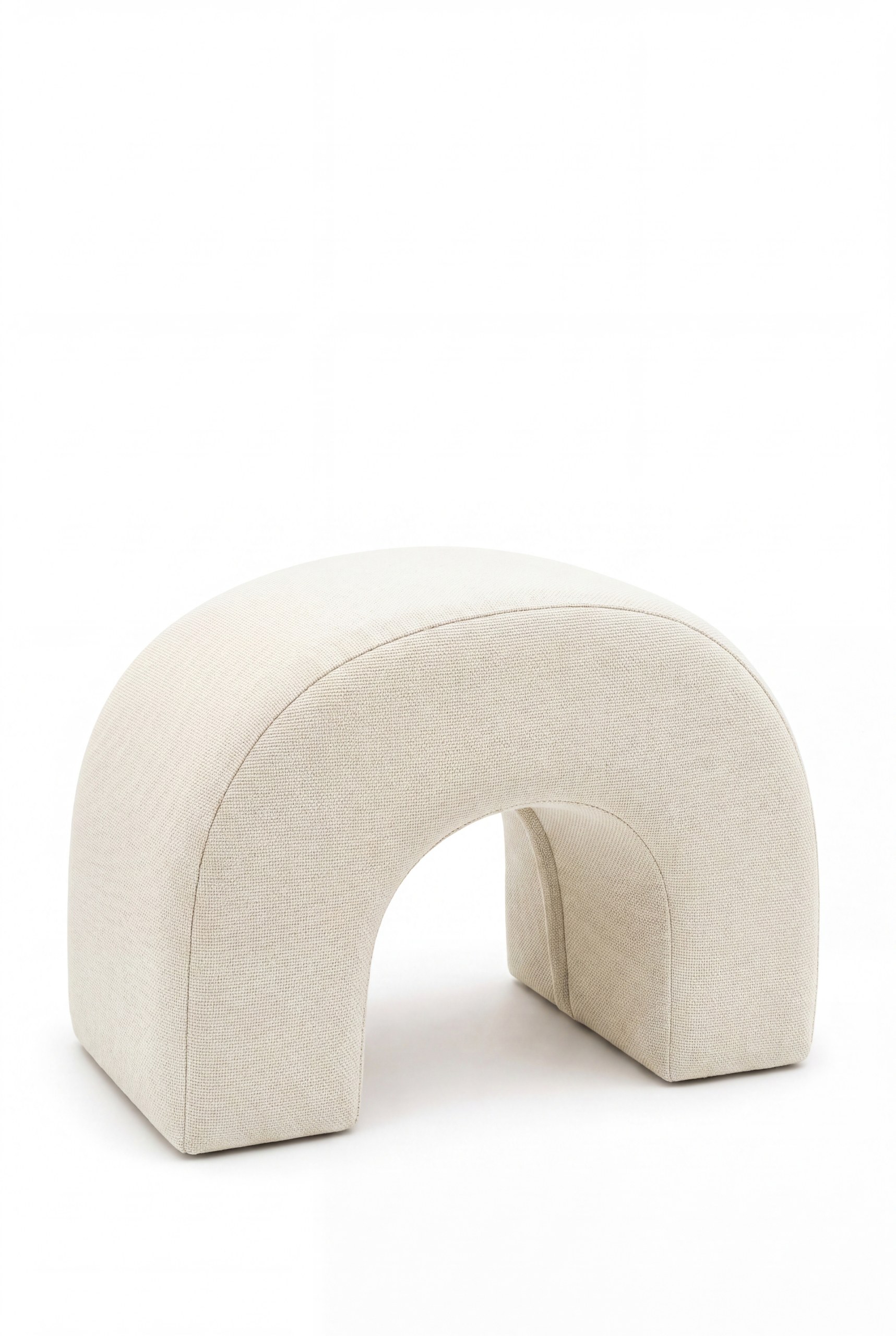 Rumi Ivory Arch Ottoman (60x45 CM)