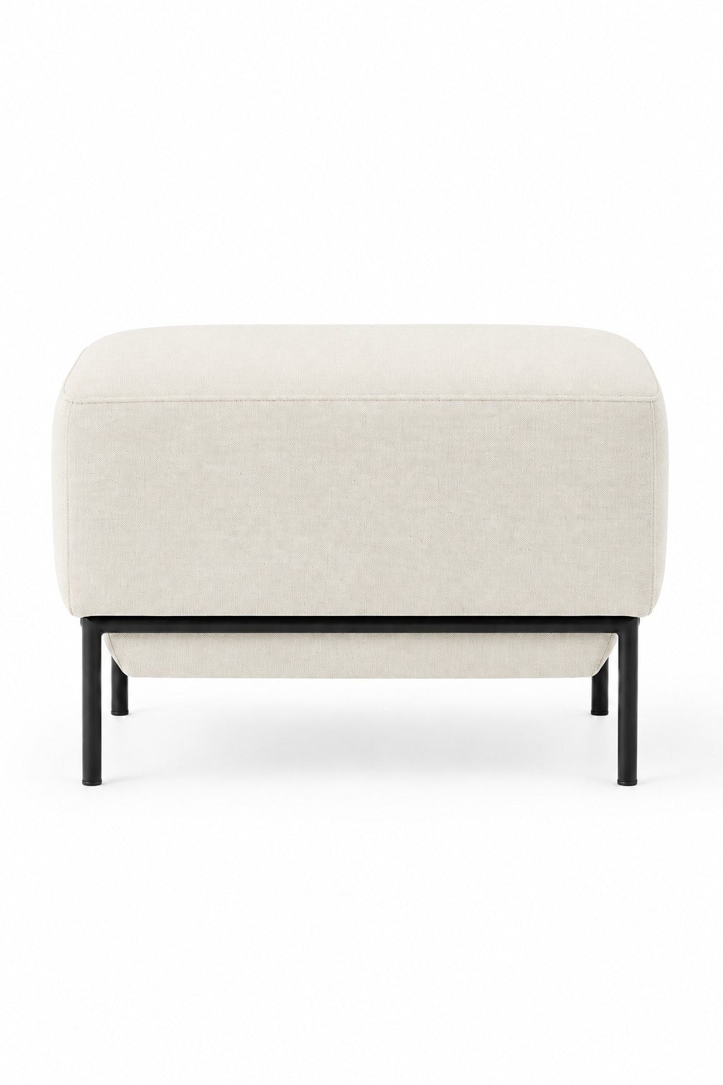 Lunis Ivory Compact Ottoman