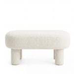 Modiva Ivory Bench Pouf
