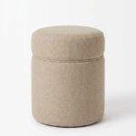 Elira Taupe Storage Pouf