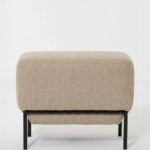 Lunis Taupe Compact Ottoman