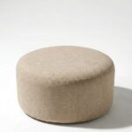 Mira Taupe Round Pouf (60CMx33CM)