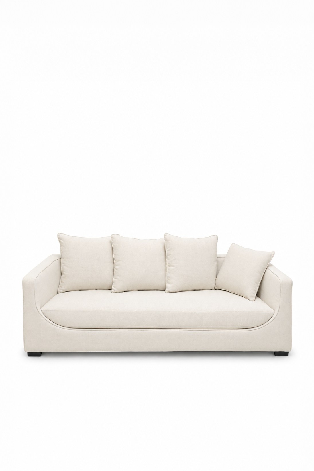 Malvina Beige 3 Seater Sofa (217 x 85CM)