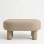 Modiva Taupe Bench Pouf