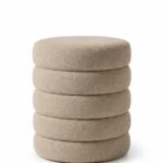 Sevil Taupe Layers Storage Pouf
