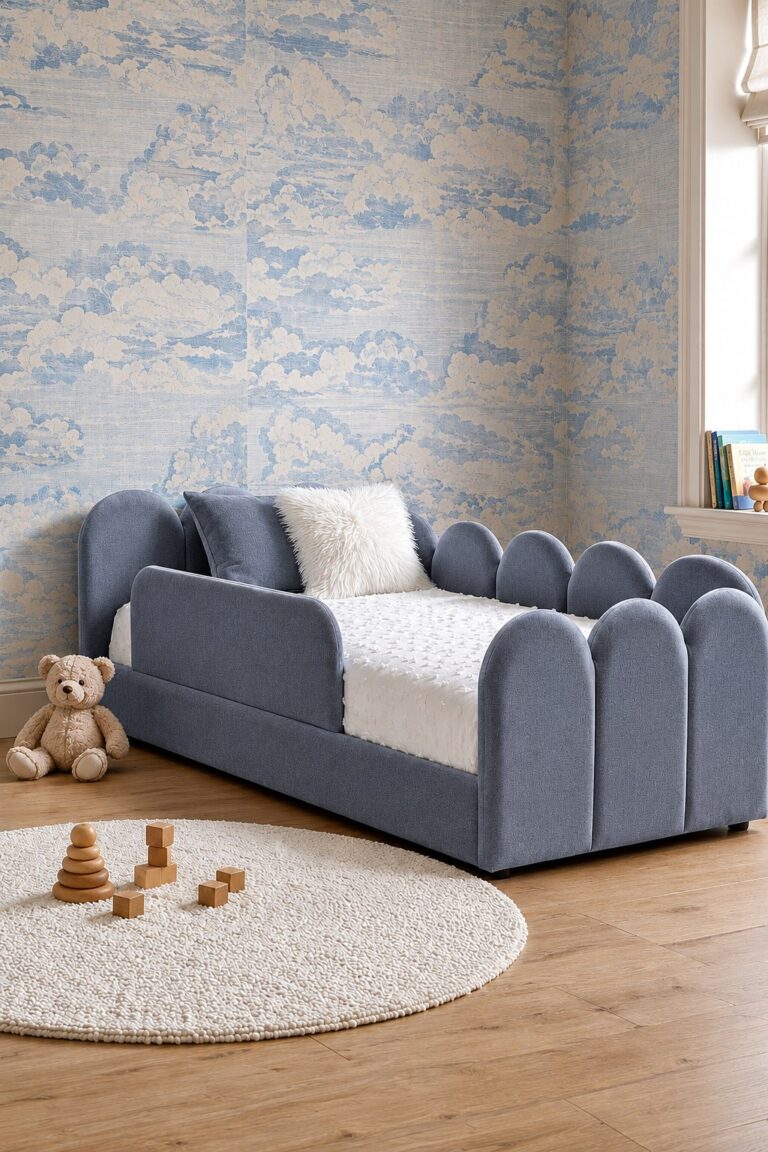 Telo Kids Dusty Blue Toddler Bed