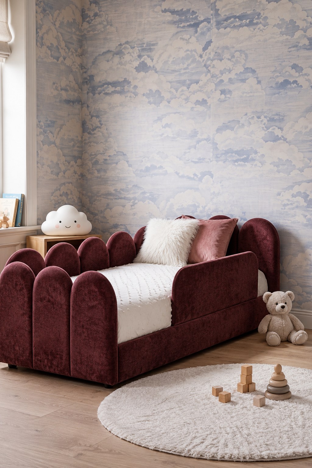 Telo Kids Burgundy Toddler Bed - Image 2