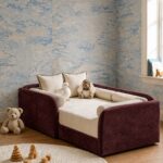 Bavo Kids Burgundy Upholstered Toddler Bed