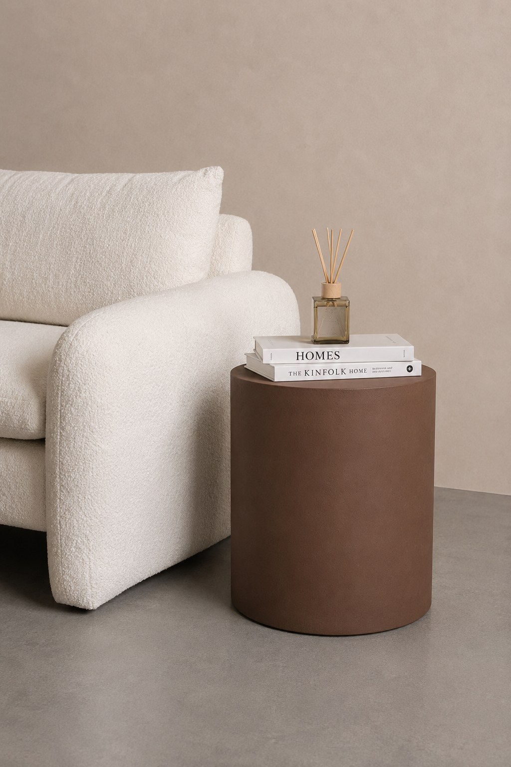 Miray Mocha Microconcrete Side Table