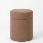 Elira Light Brown Storage Pouf