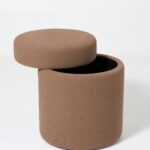 Elira Light Brown Storage Pouf