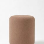 Mira Light Brown Round Pouf
