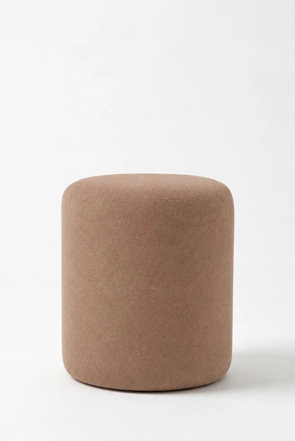 Mira Light Brown Round Pouf