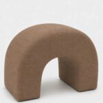 Rumi Light Brown Arch Ottoman (60x45 CM)