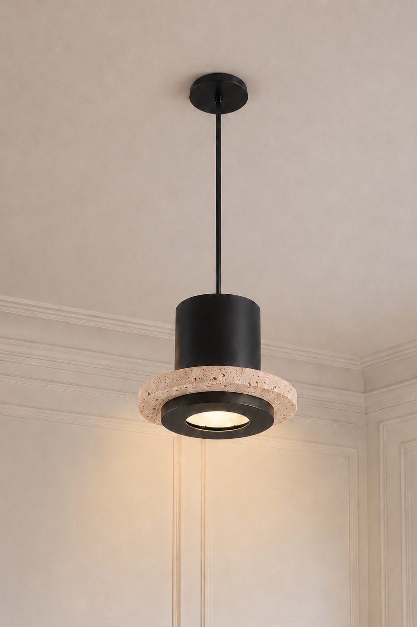 Lorvane Travertine Hanging Pendant Lamp