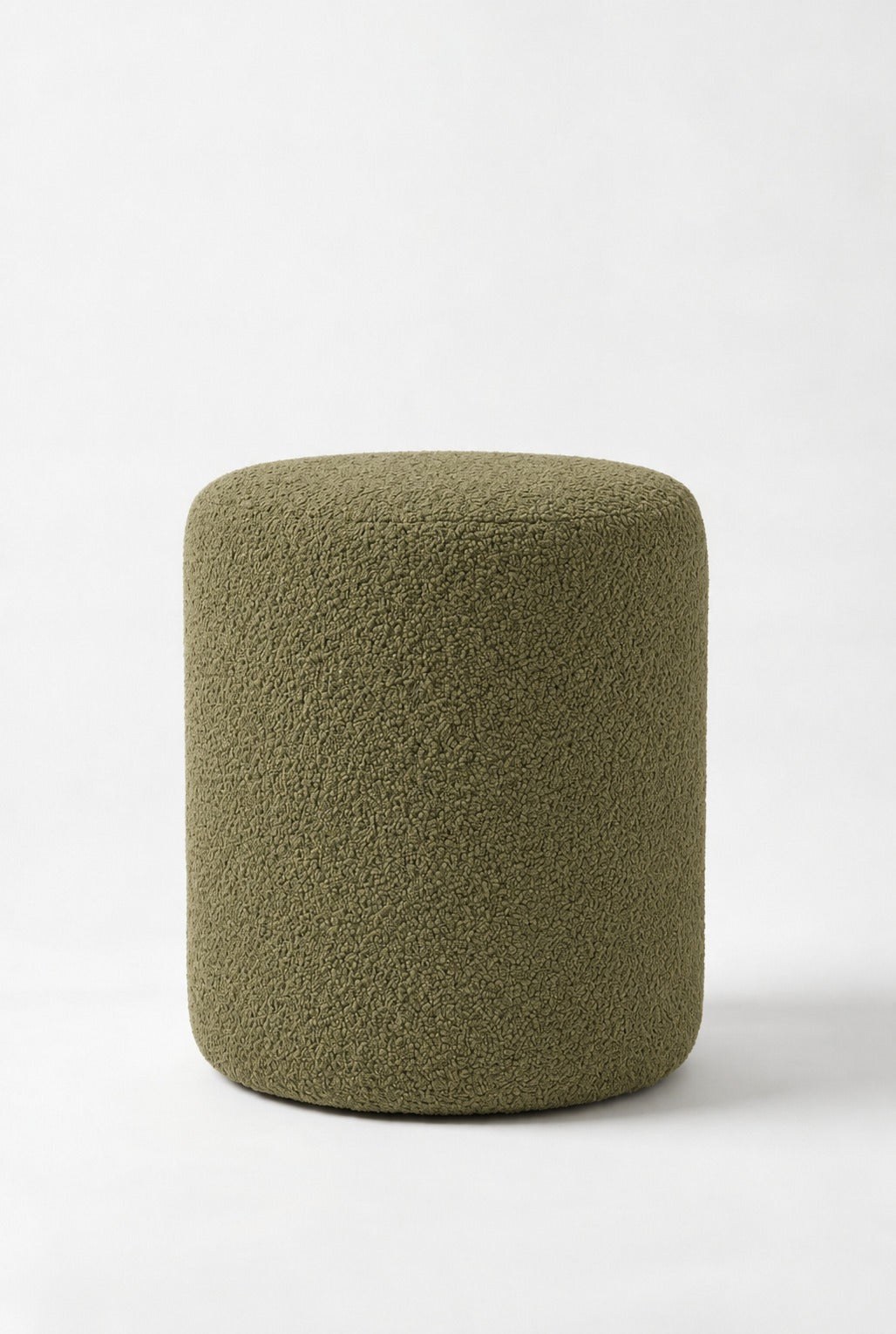 Mira Light Olive Green Round Pouf