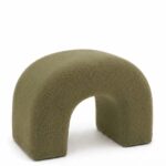 Rumi Light Olive Green Arch Ottoman (60x45 CM)