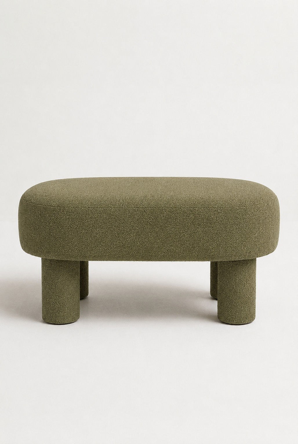 Modiva Light Olive Green Bench Pouf