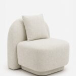 Caressa Off White Boucle Lounge Chair