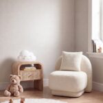Caressa Off White Boucle Kids Lounge Chair