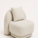 Caressa Off White Boucle Kids Lounge Chair