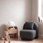 Caressa Charcoal Kids Lounge Chair