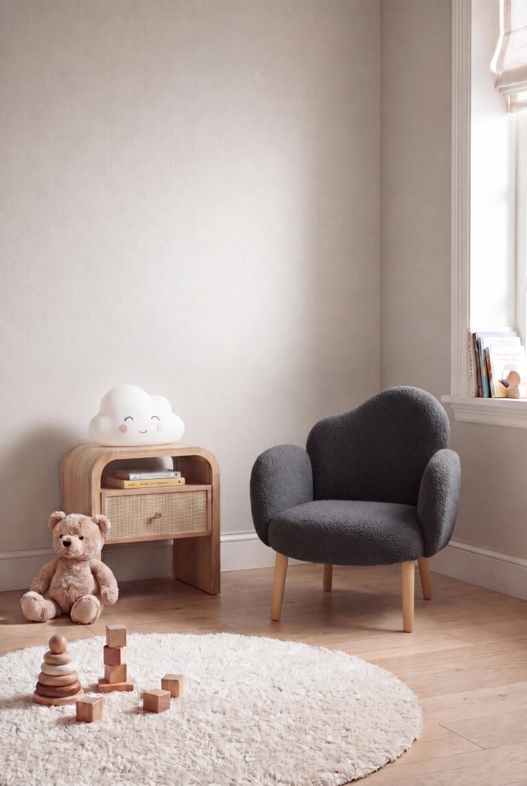 Arlisse Charcoal Kids Lounge Chair