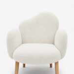 Arlisse Off White Boucle Kids Lounge Chair