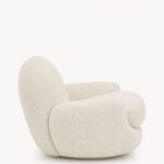 Cirella Off White Boucle Lounge Chair