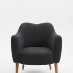Kent Charcoal Armchair with Irregular Top