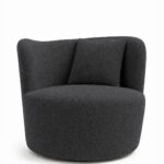 Bronte Charcoal Swivel Sofa Chair