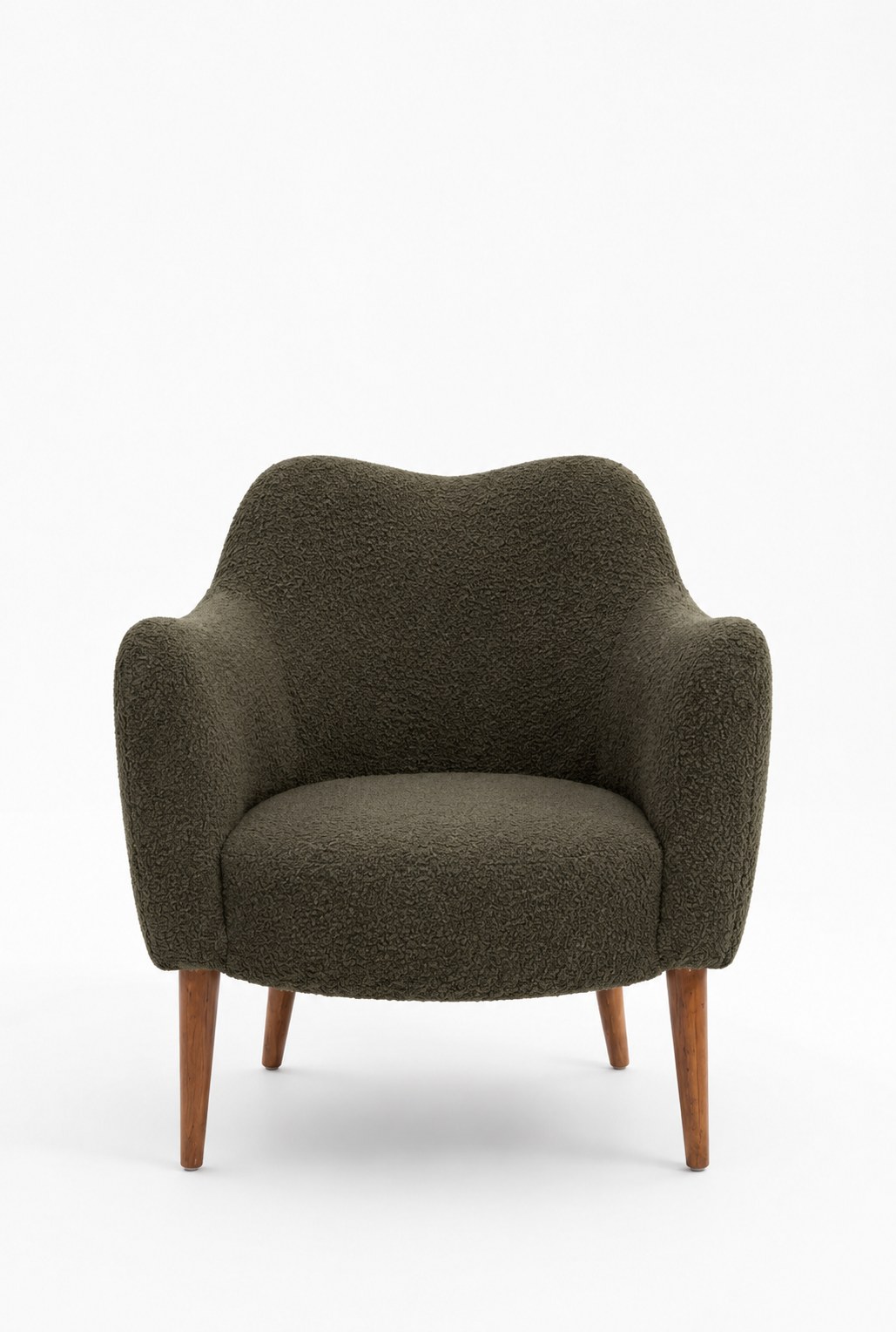 Kent Olive Wood Armchair with Irregular Top