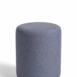 Mira Dusty Blue Round Pouf