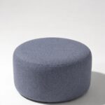 Mira Dusty Blue Round Pouf (60CMx33CM)