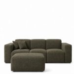 Aysun Olive Wood Modular Sofa with Ottoman