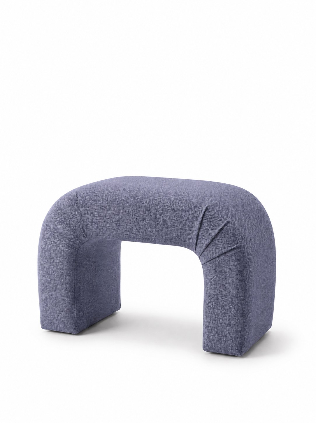 Bram Arch Dusty Blue Pouf Ottoman