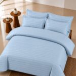Elvarno Light Blue Bed Sheet Duvet Cover and Pillow Cases Set