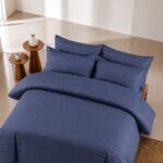 Elvarno Folkstone Grey Bed Sheet Duvet Cover and Pillow Cases Set