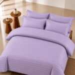 Elvarno Light Purple Bed Sheet Duvet Cover and Pillow Cases Set