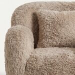 Zurello Beige Fur Lounge Sofa Chair