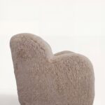 Zurello Beige Fur Lounge Sofa Chair