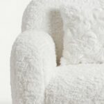 Zurello White Fur Lounge Sofa Chair