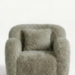 Zurello Green Fur Lounge Sofa Chair