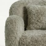 Zurello Green Fur Lounge Sofa Chair