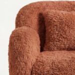 Zurello Orange Fur Lounge Sofa Chair