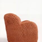Zurello Orange Fur Lounge Sofa Chair