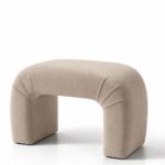 Bram Arch Light Beige Pouf Ottoman