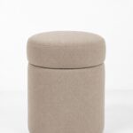 Elira Light Beige Storage Pouf