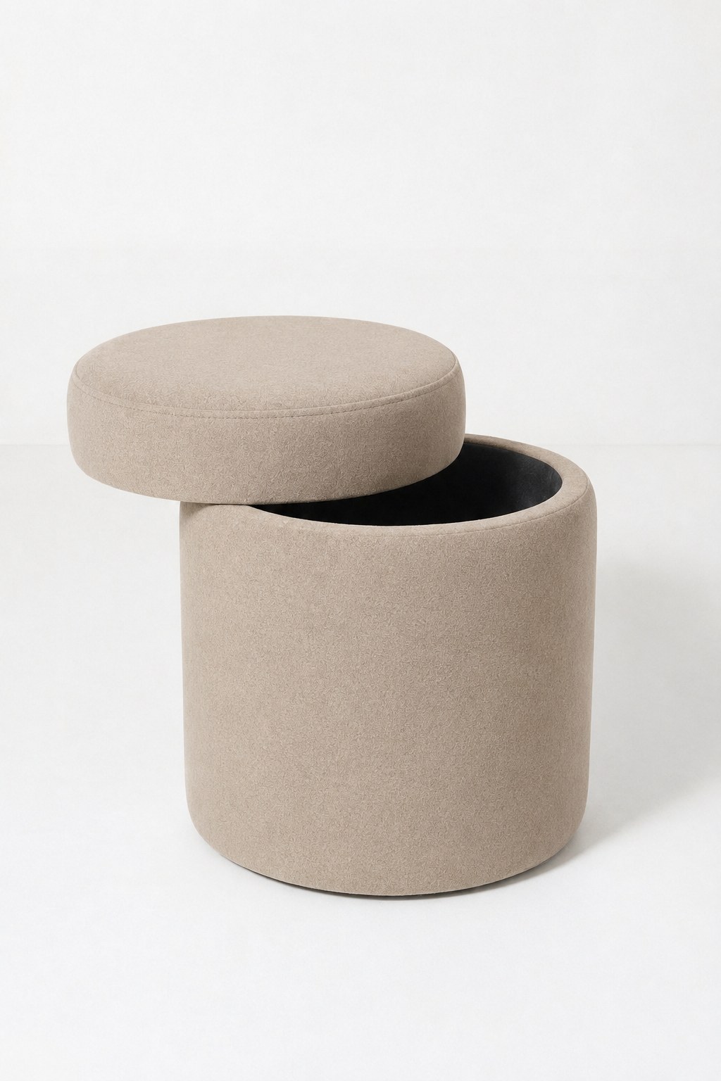 Elira Light Beige Storage Pouf - Image 2